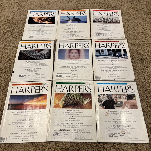 Harper's Magazine Lot Of 9:  1998-2000 - Picture 1 of 10